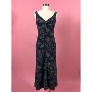 J Crew silk floral blue pink maxi dress 4 s